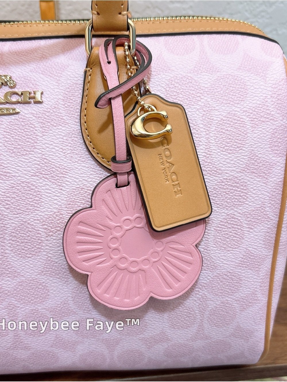 NWT Coach CEA19 Rowan Large Satchel Bag In Signature Canvas With Charms 🌸 🌸 - Picture 6 of 14